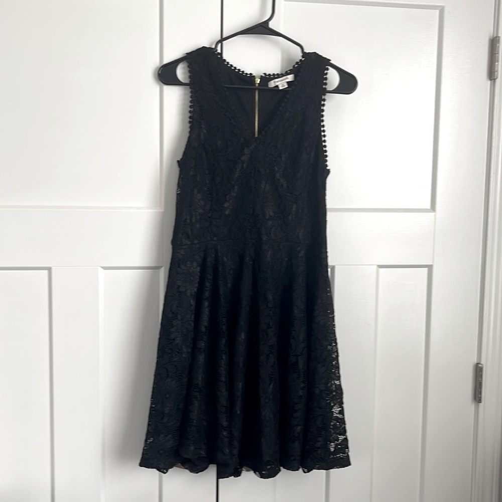 Francesca’s Black Lace Fit & Flare Dress
